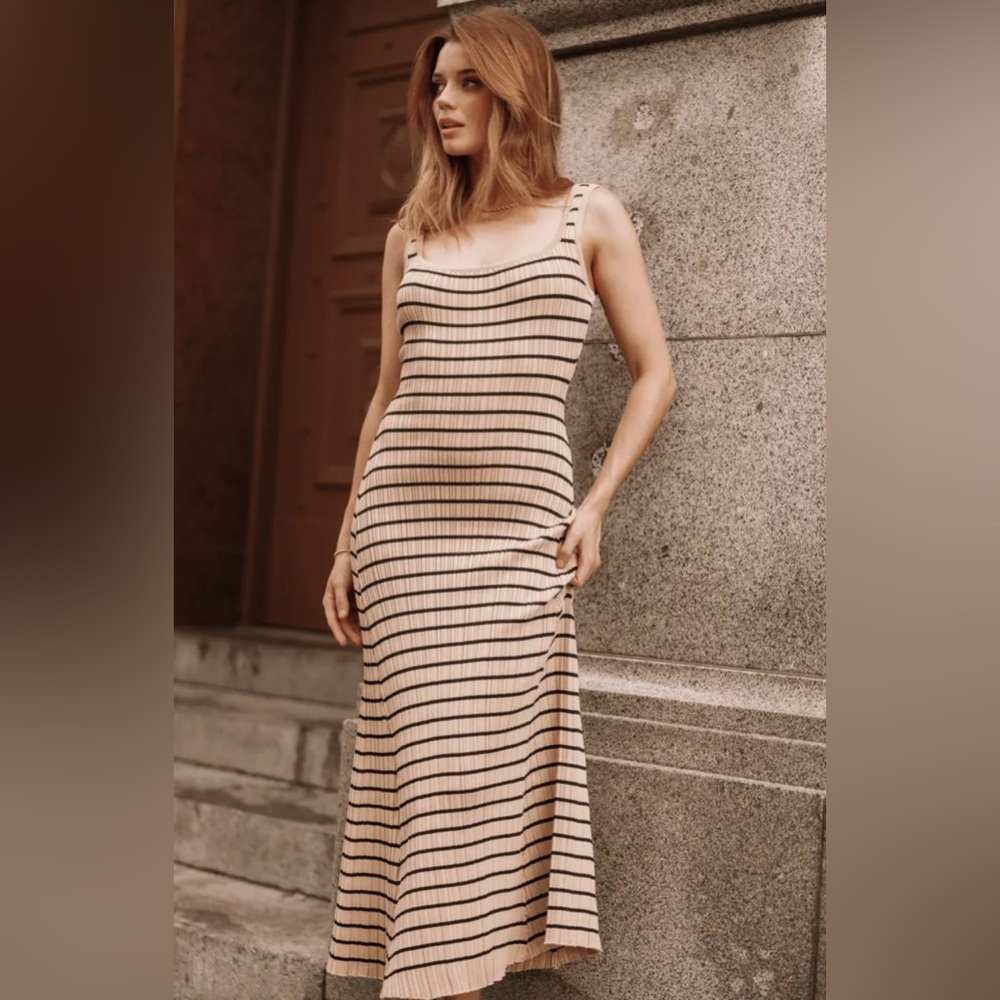 Petal & Pup Henry Stripe Ribbed Sleeveless Dress